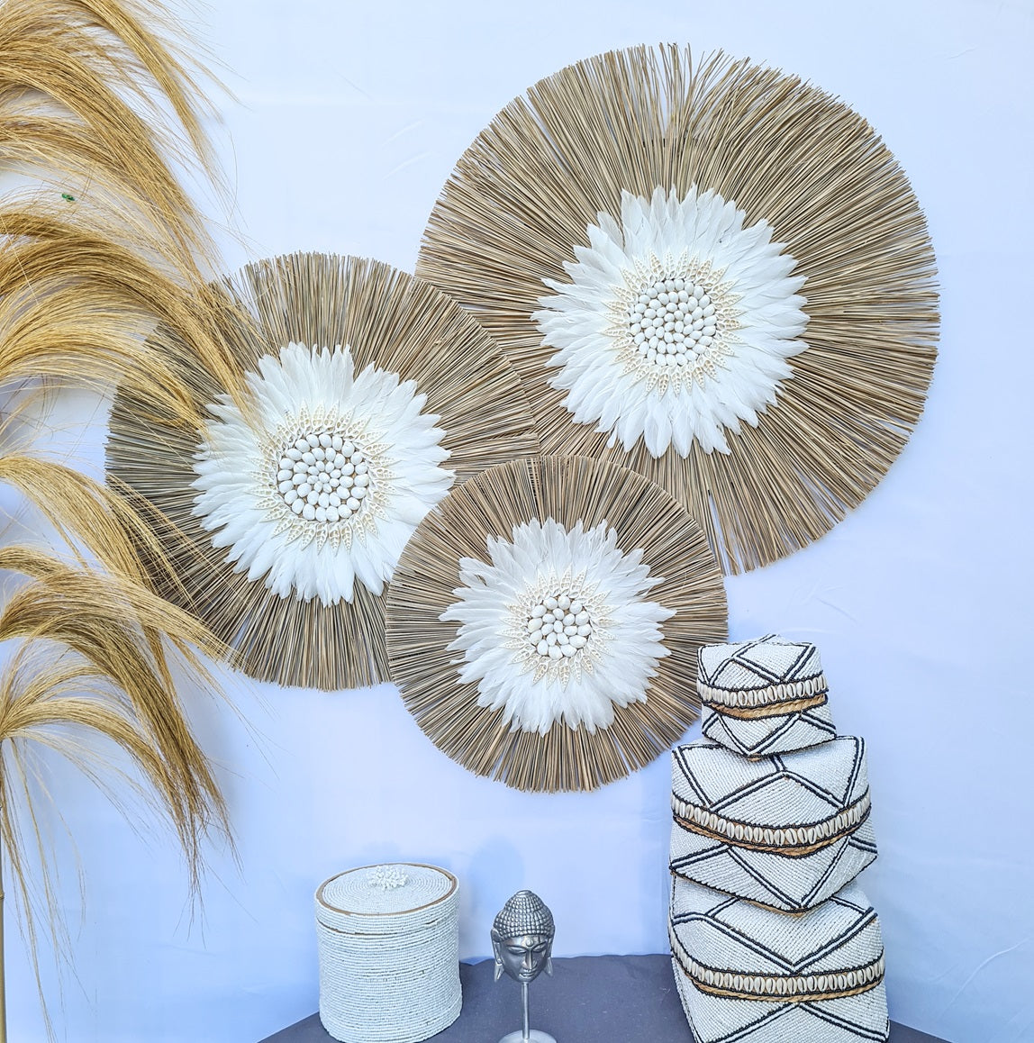 Set 3pcs Wall decor home decor wall plates wall hanging bedroom decor (50, 40, 30cm) Model 47