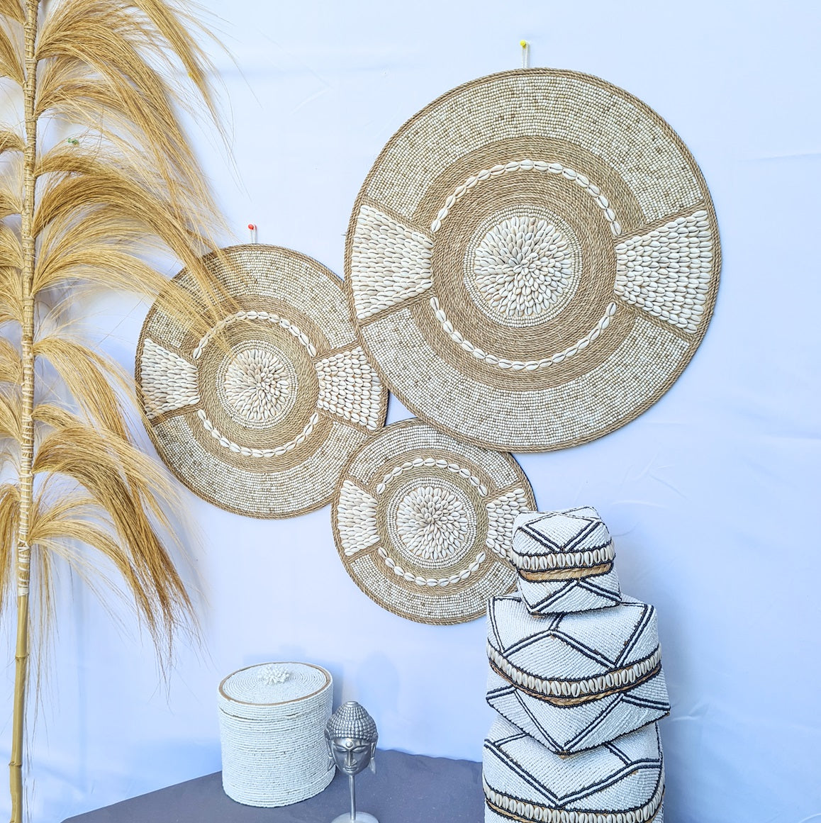 Set 3pcs Wall decor home decor wall plates wall hanging bedroom decor (50, 40, 30cm) Model 48