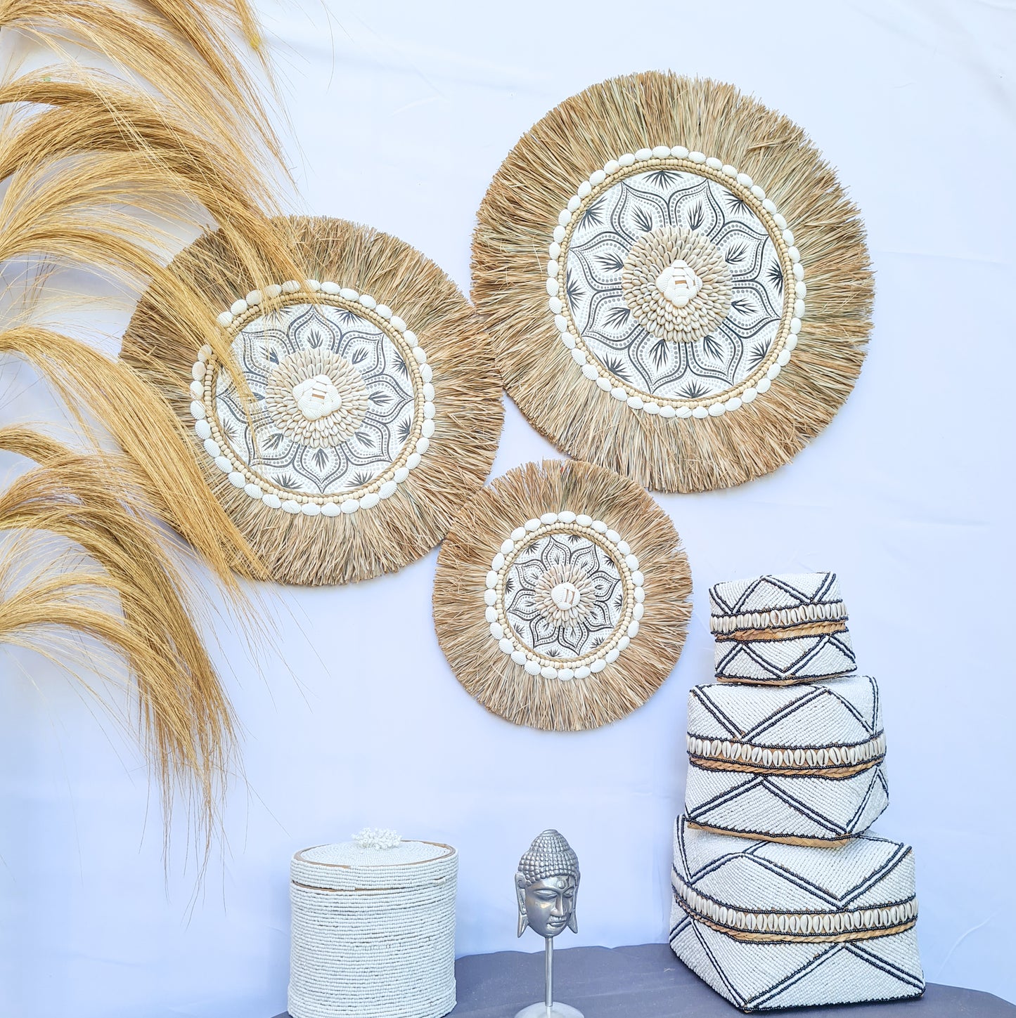 Set 3pcs Wall decor home decor wall plates wall hanging bedroom decor (50, 40, 30cm) Model 50