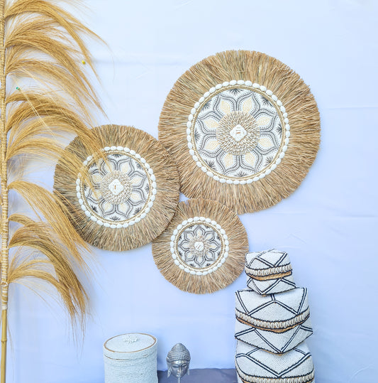 Set 3pcs Wall decor home decor wall plates wall hanging bedroom decor (50, 40, 30cm) Model 51