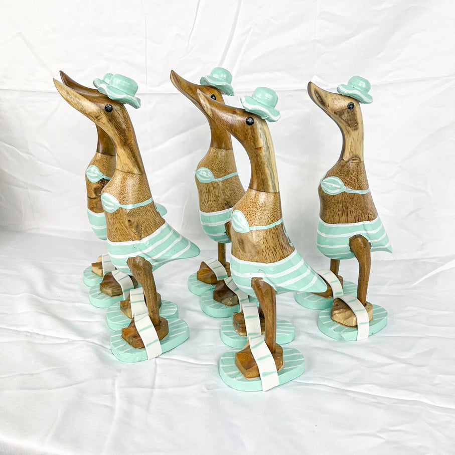 Set 2pcs Wooden Duck light tiffany swimsuit and slippers