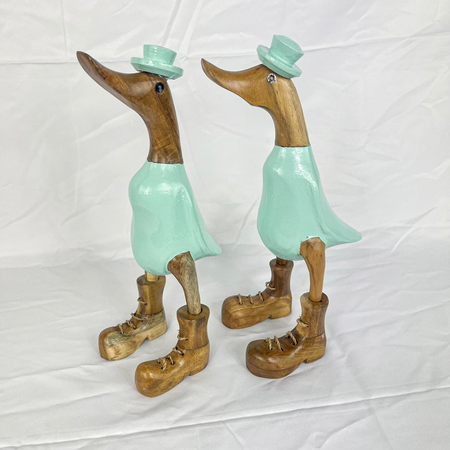 Set 2pcs Wooden Duck tiffany