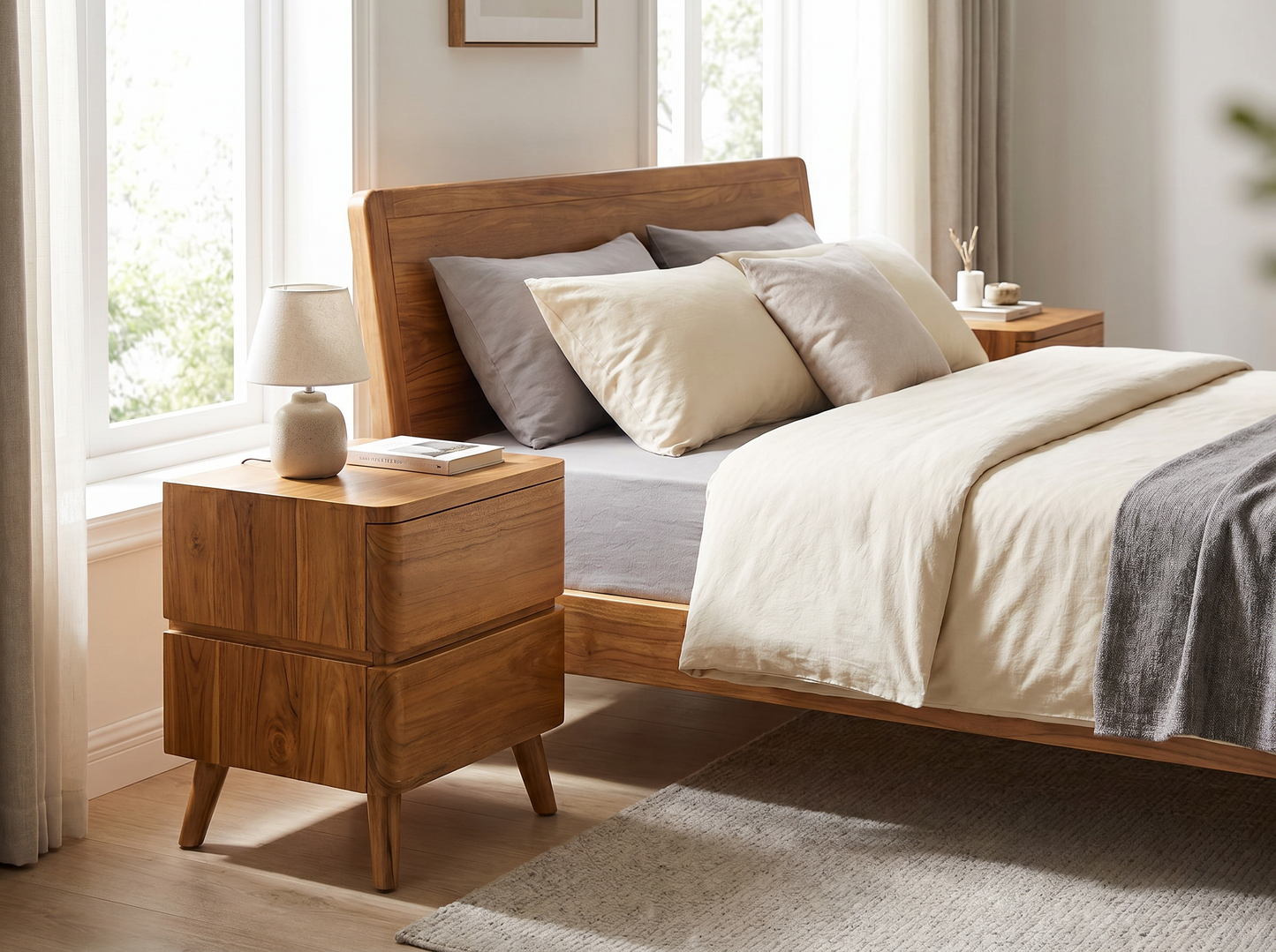 Nightstand Natural color Set 2pcs