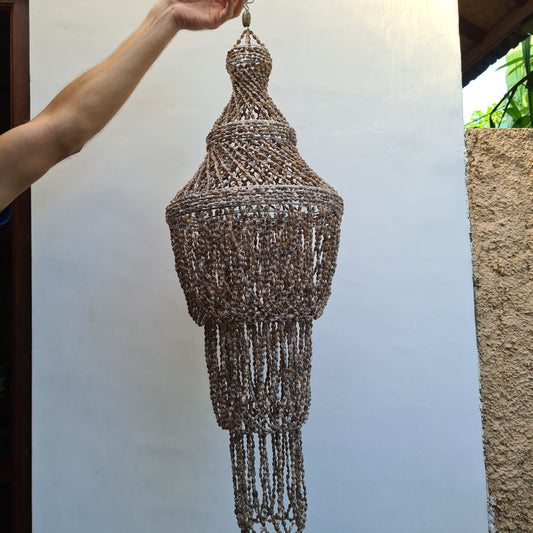 Sea shells lampshade Susun 30x90cm dark shells, shell lampshade, shells lamp shade, shell chandelier, chells chandelier
