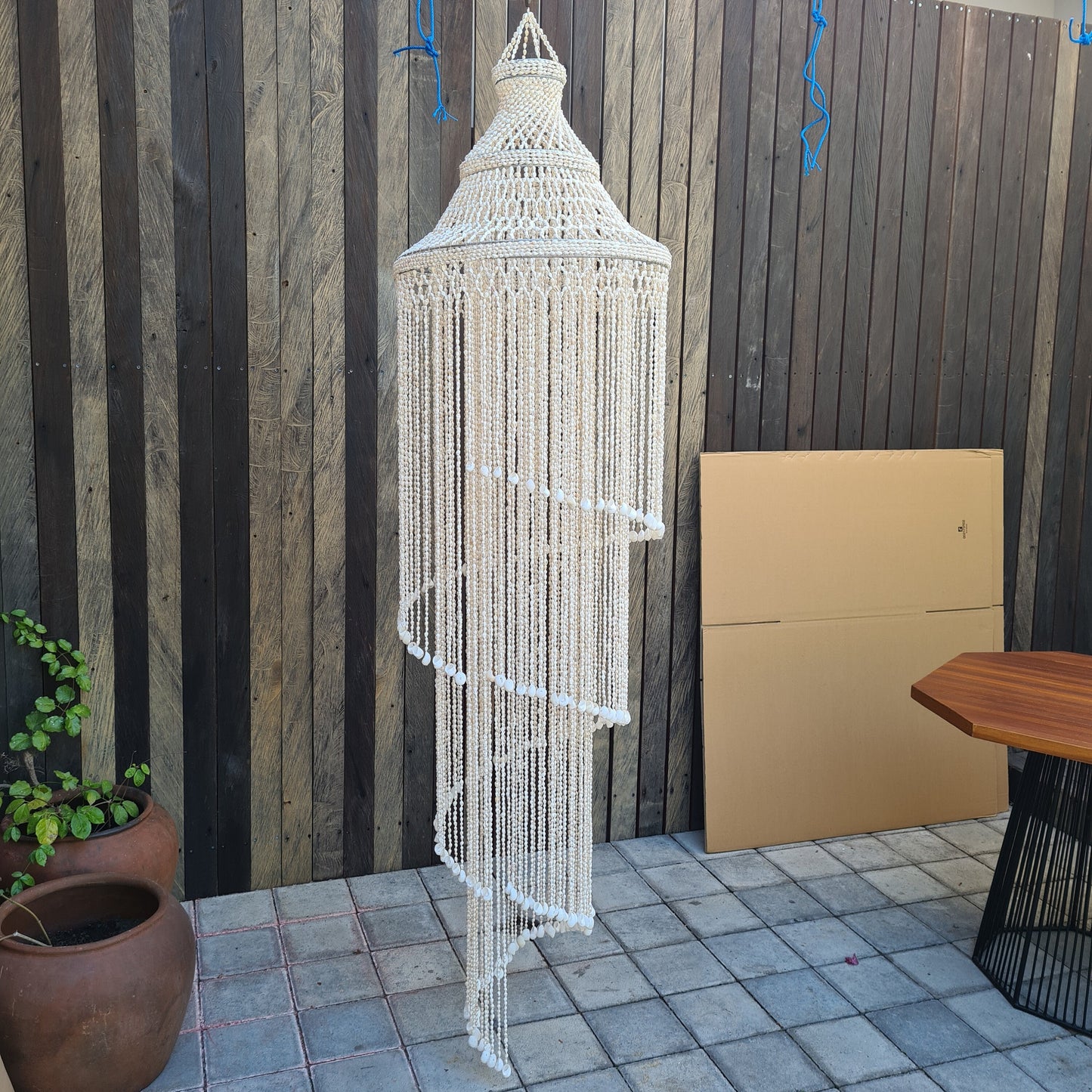 Shell lamp shade 40x170cm, lampshade, shell chandelier, shell decoration, lampshades, lighting,