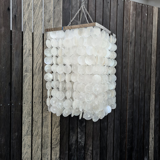 Shell lampshade 40x60cm, sea shells lampshade, pendant lampshade, pendant chandelier, shell chandelier, singing shells, singing chandelier
