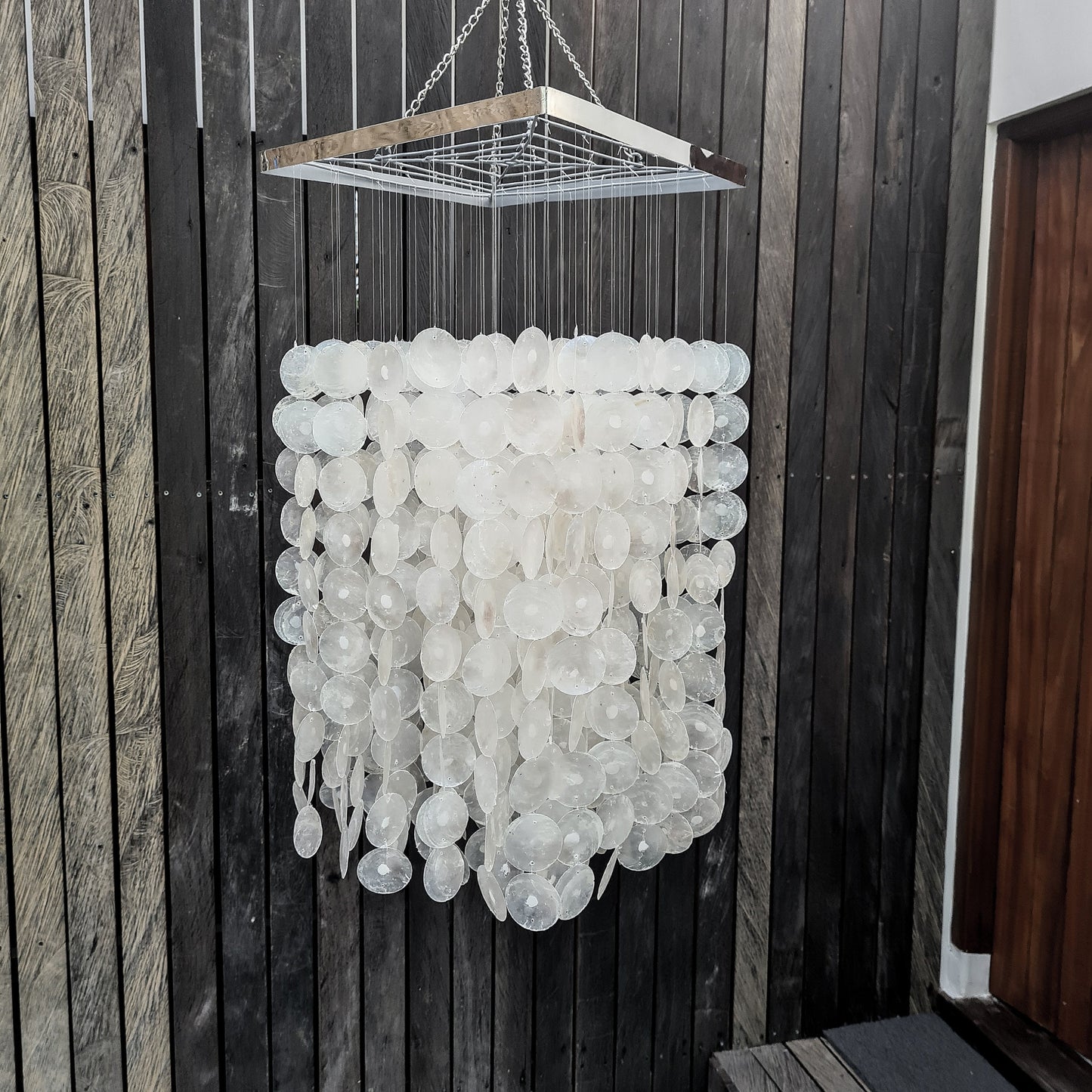 Sea shell chandelier minimal style, shell lampshade, singing chandelier, square lamp square chandelier pendant lampshade