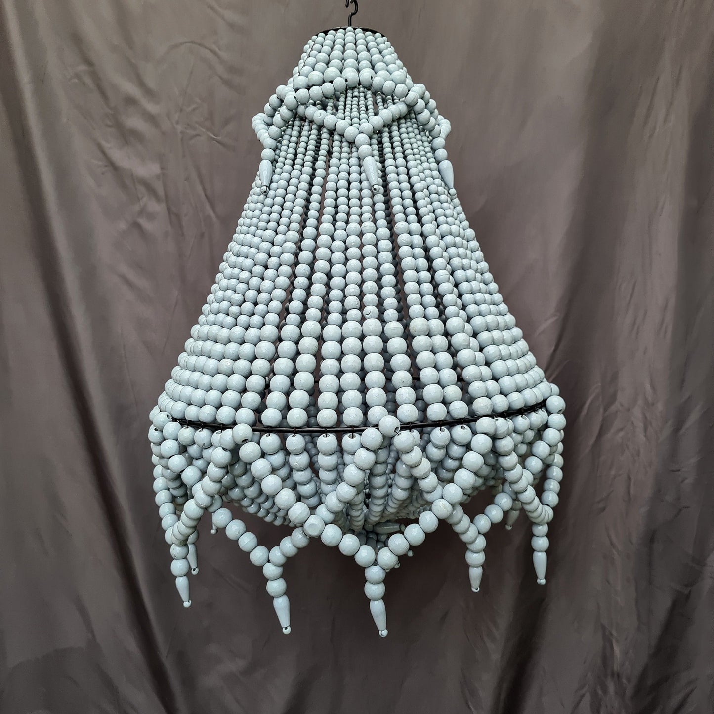 Beaded chandelier beads lampshade beaded lampshade boho lampshade pendant lamp wooden beads wooden lampshade