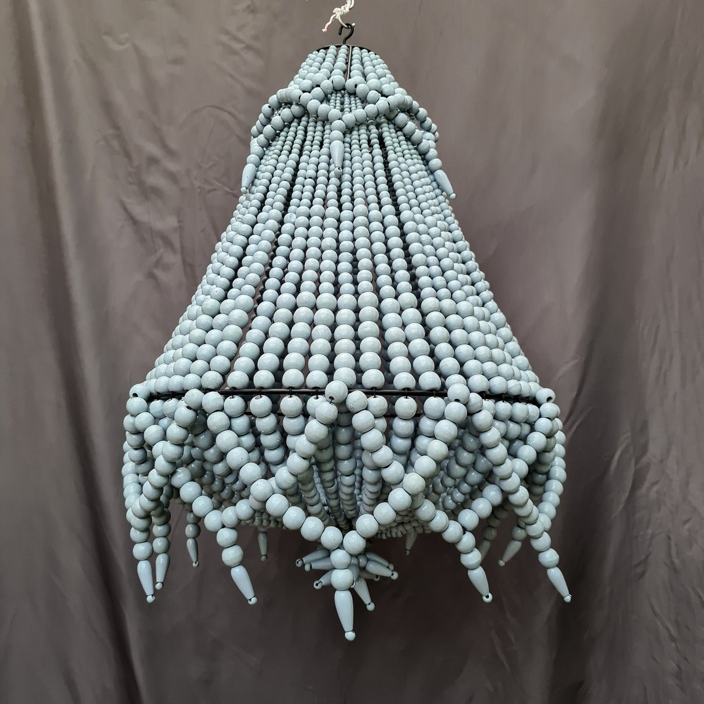 Wooden beads lampshade pendant beaded chandelier wooden lamp wood chandelier boho lamp restaurant lamp