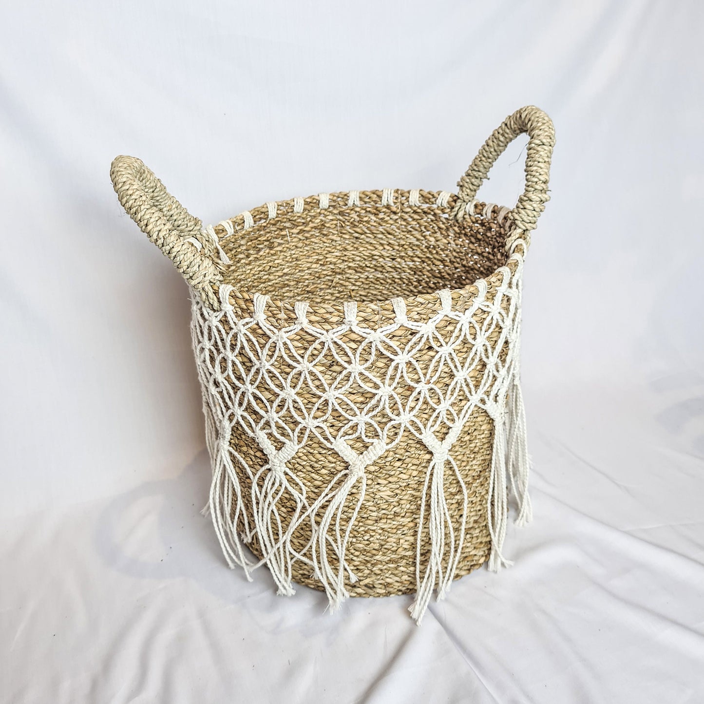 Laundry baskets set 3 wicker basket eco natural basket woven seagrass boxes boho bohemian home basket