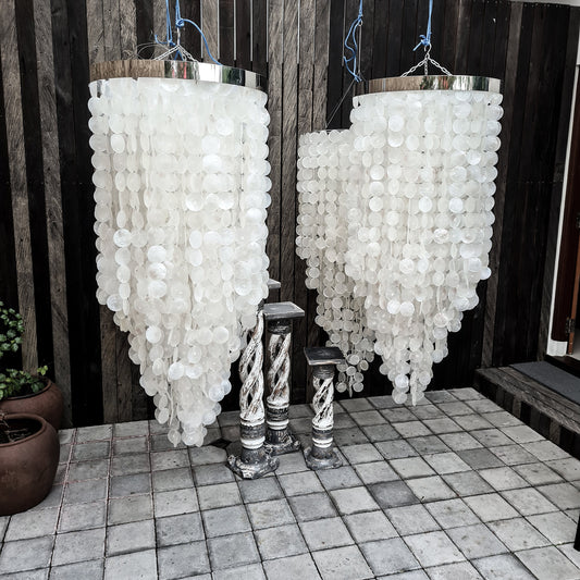Shell chandelier 60x140cm pendant singing lampshade sea shells bohemian lamp shade shell decoration