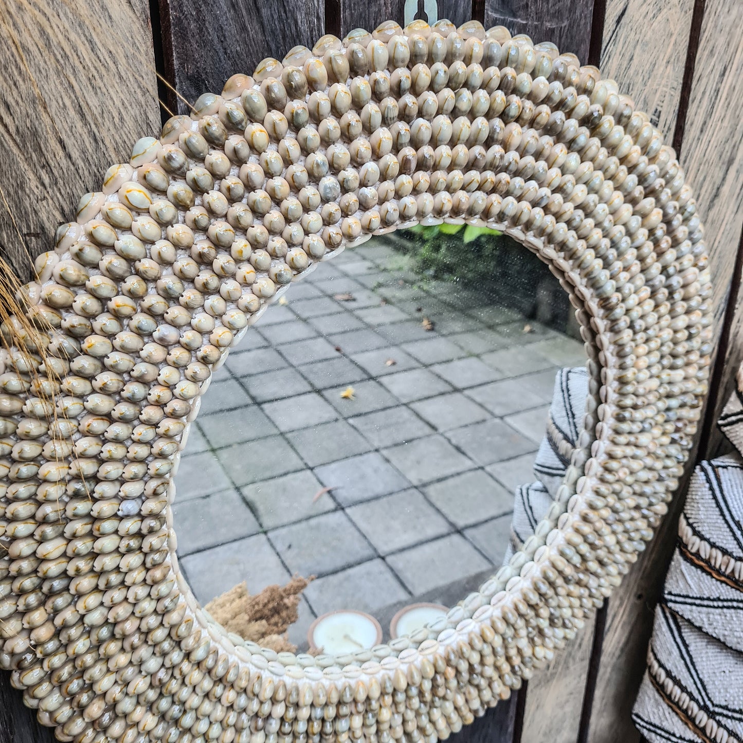 Shell mirror 57cm boho decoration made from sea shells bohemian mirror wall hangings shells decor wall decor