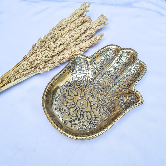 Soap dish hand brass | ring holder dish | jewelry dish | brass dish | jewelry holder | soap holder | third eye | Palmistry Hand Charm |