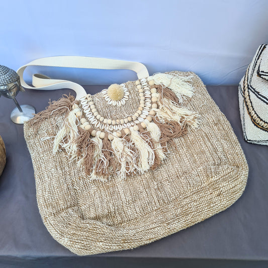 Summer linen beach bag wicker bali bag handbag shoulder bag hand basket woven bag purse case pouch satchel sac agel seagrass macrame