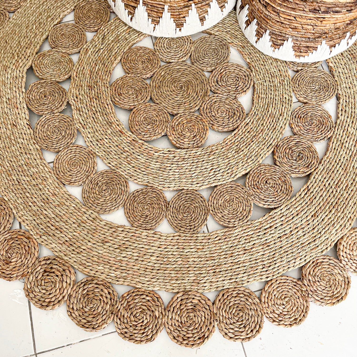 Wicker rug (seagrass & palm leaf)