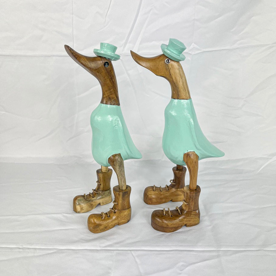 Set 2pcs Wooden duck 25cm