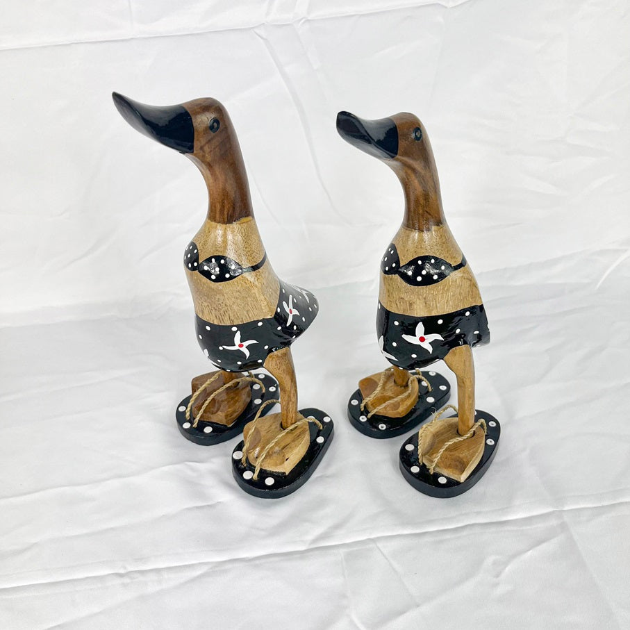 Set 2pcs Wooden duck 25cm
