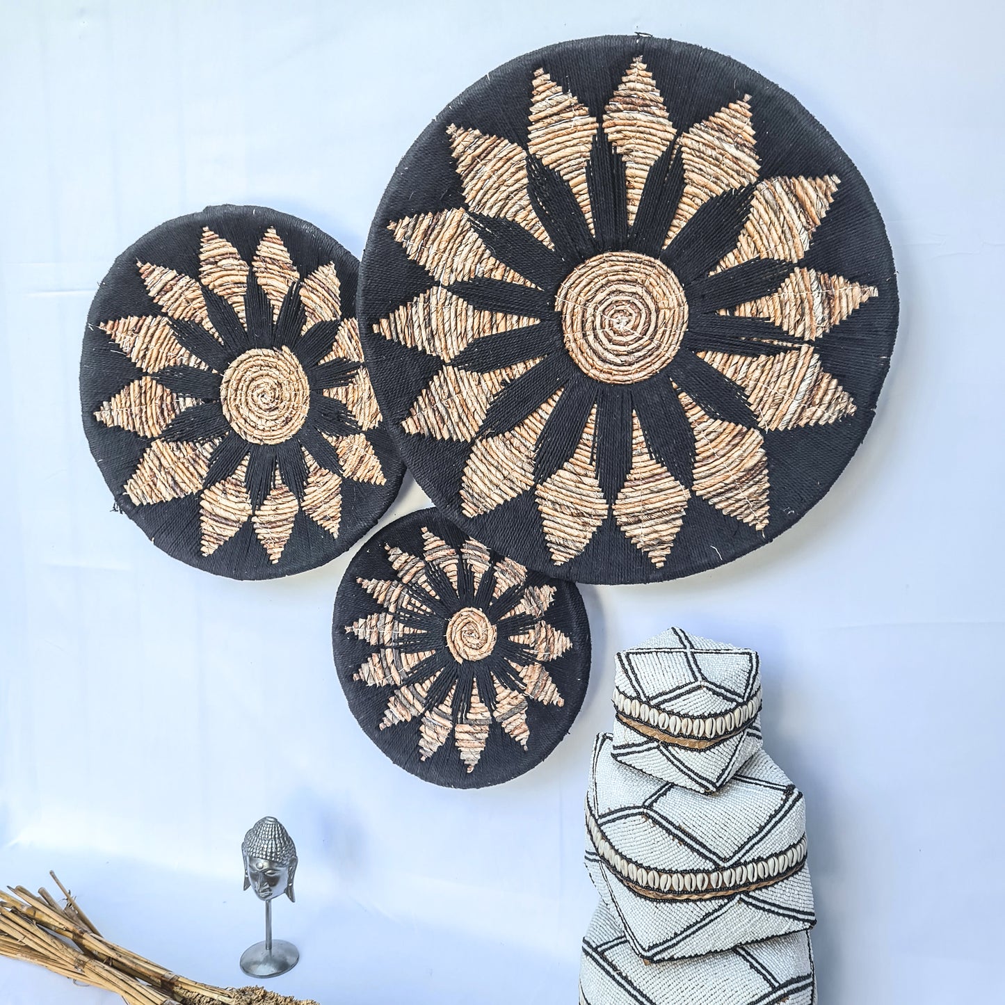 Wall decor Wicker plates (WHOLESALE)