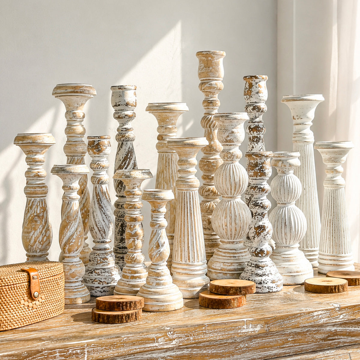 Wooden candle sticks (WHOLESALE)
