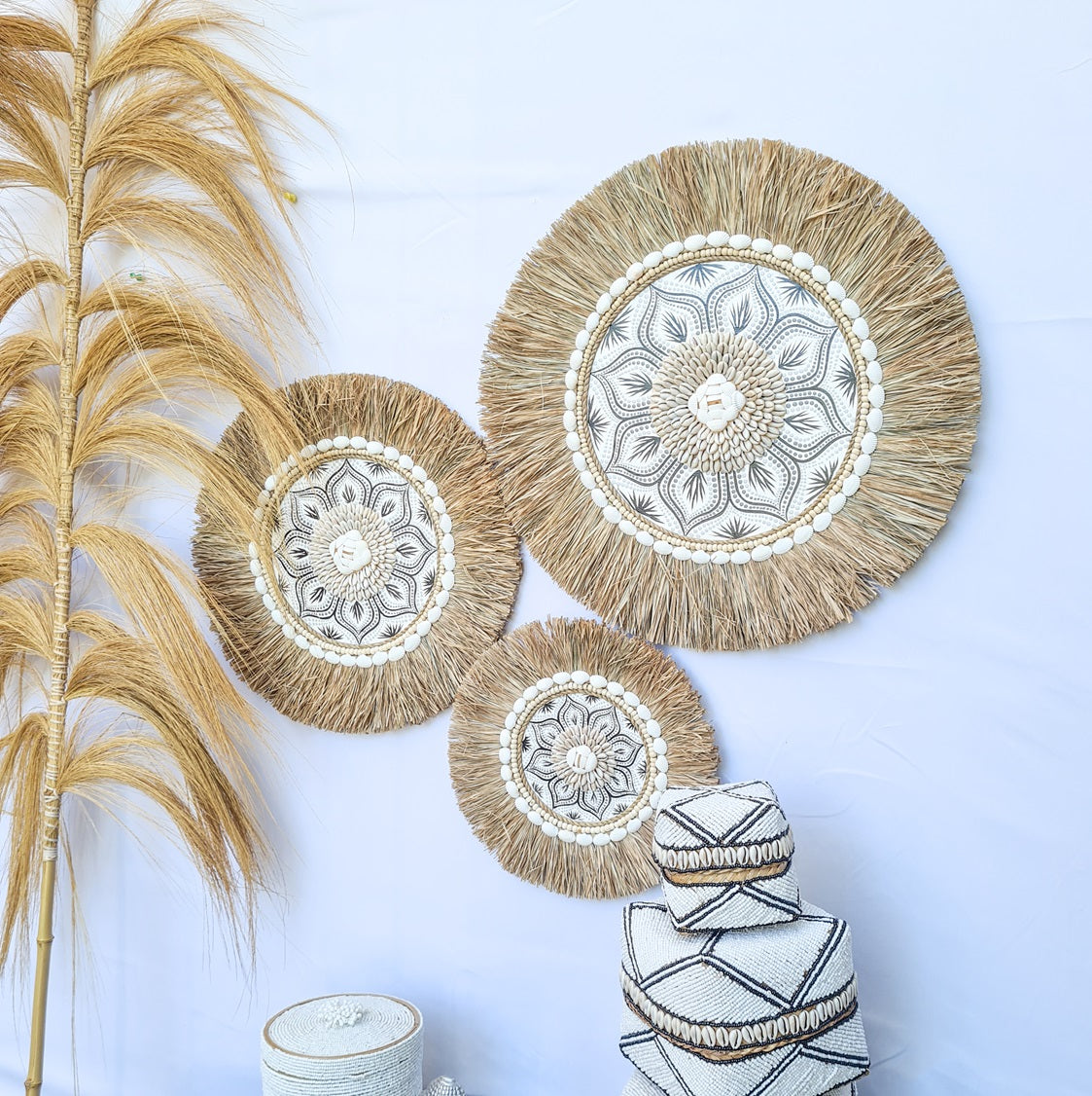 Set 3pcs Wall decor home decor wall plates wall hanging bedroom decor (50, 40, 30cm) Model 38