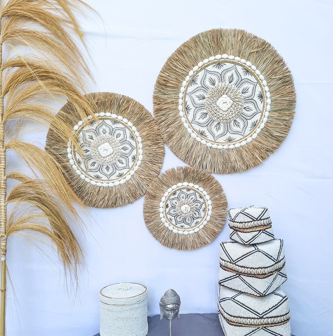 Set 3pcs Wall decor home decor wall plates wall hanging bedroom decor (50, 40, 30cm) Model 38