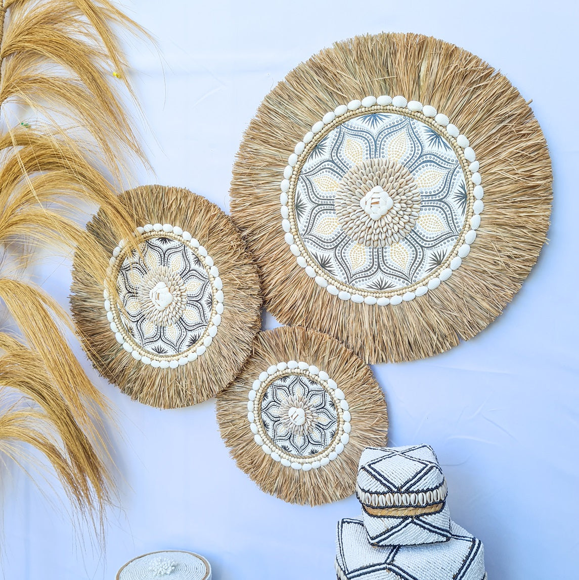 Set 3pcs Wall decor home decor wall plates wall hanging bedroom decor (50, 40, 30cm) Model 39