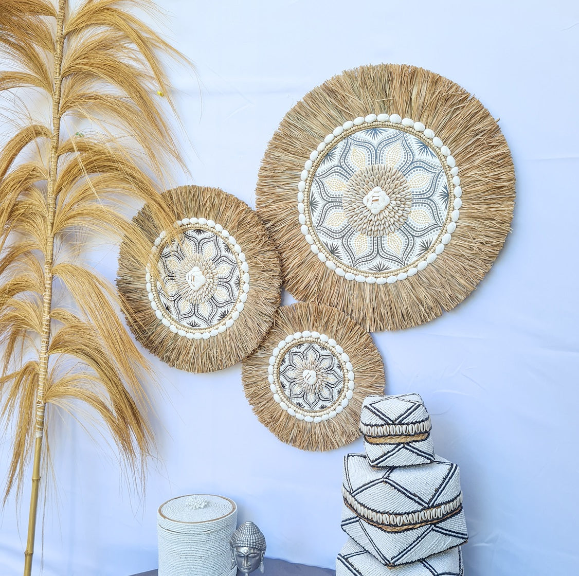 Set 3pcs Wall decor home decor wall plates wall hanging bedroom decor (50, 40, 30cm) Model 39