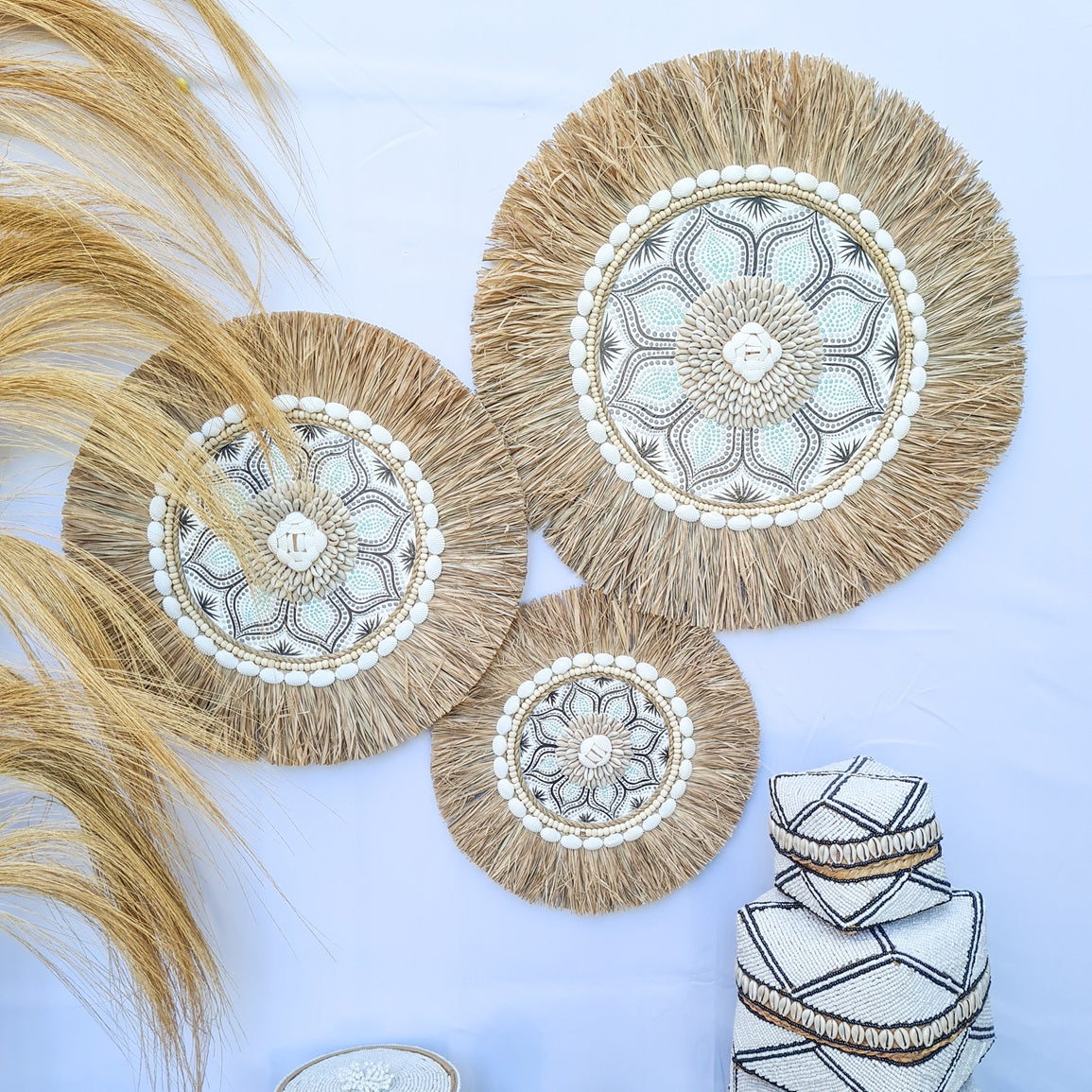 Set 3pcs Wall decor home decor wall plates wall hanging bedroom decor (50, 40, 30cm) Model 40