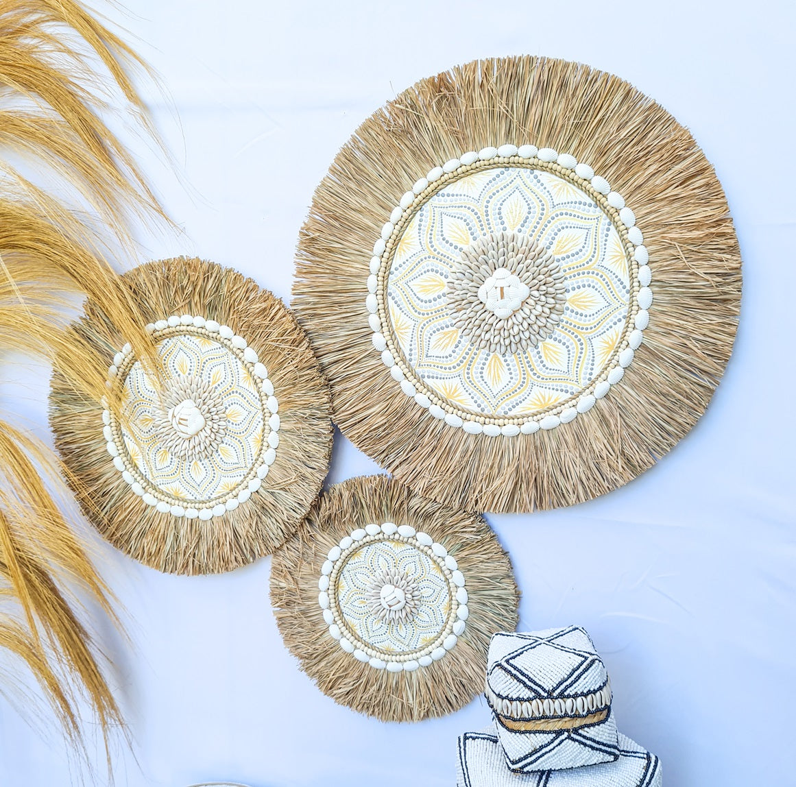 Set 3pcs Wall decor home decor wall plates wall hanging bedroom decor (50, 40, 30cm) Model 41