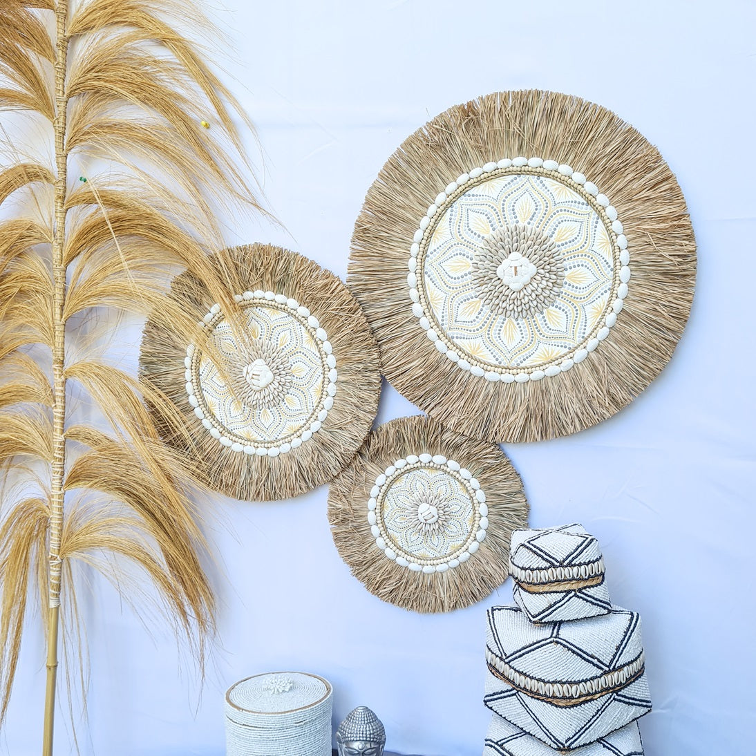 Set 3pcs Wall decor home decor wall plates wall hanging bedroom decor (50, 40, 30cm) Model 41