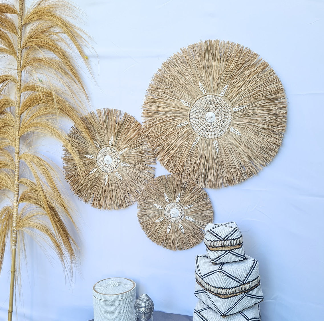 Set 3pcs Wall decor home decor wall plates wall hanging bedroom decor (50, 40, 30cm) Model 42