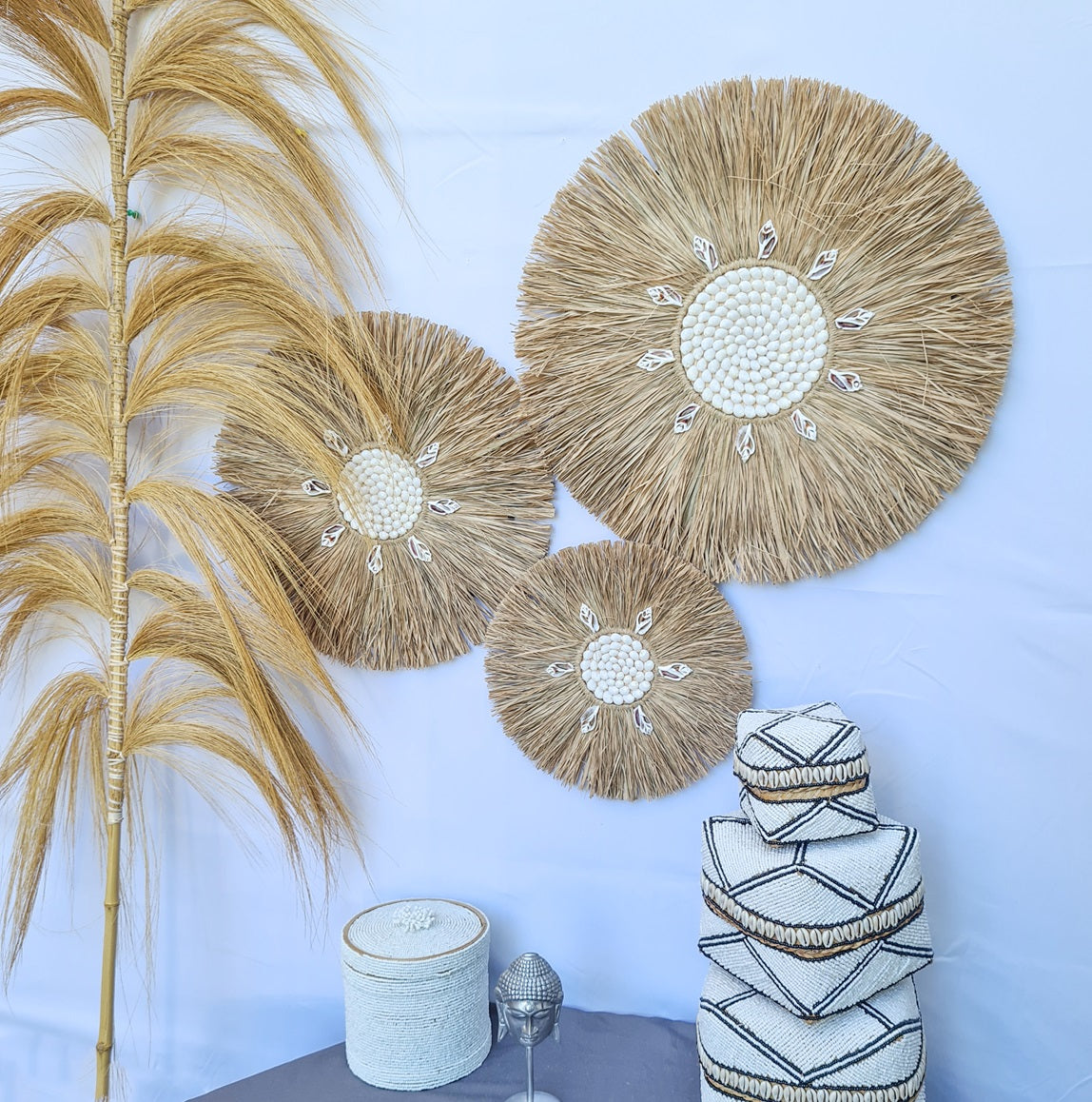 Set 3pcs Wall decor home decor wall plates wall hanging bedroom decor (50, 40, 30cm) Model 43