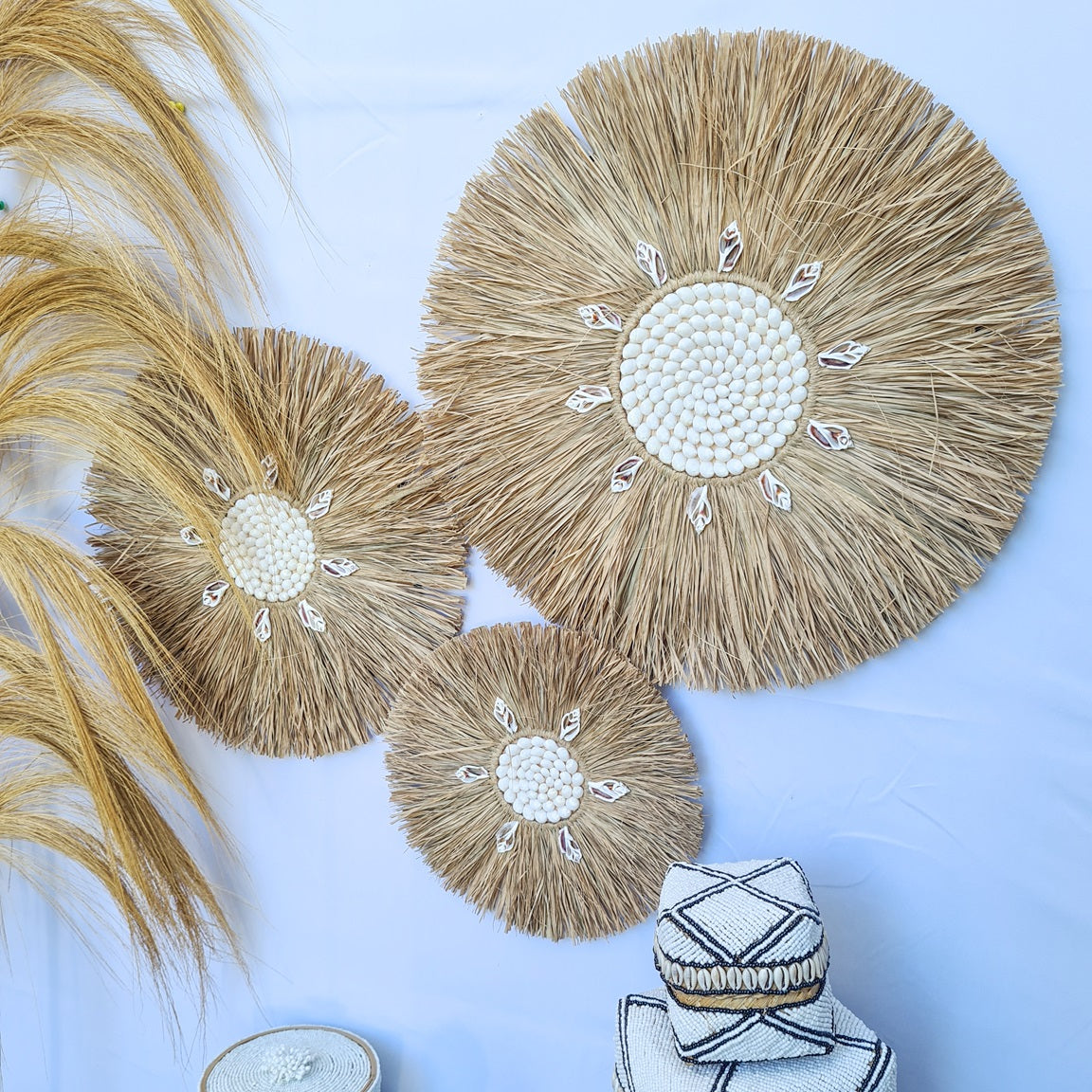 Set 3pcs Wall decor home decor wall plates wall hanging bedroom decor (50, 40, 30cm) Model 43