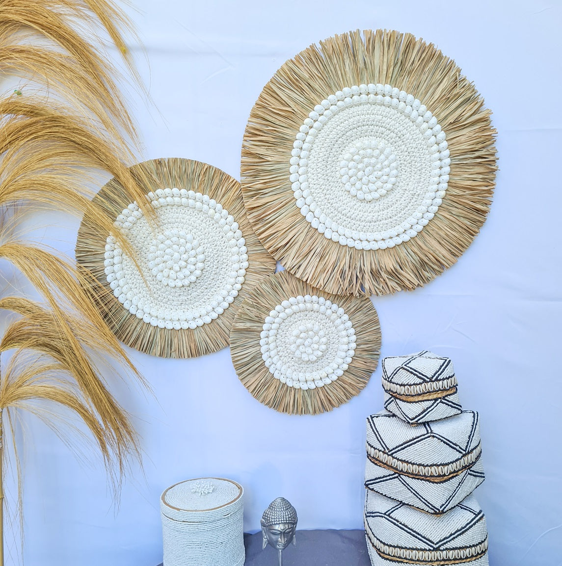 Set 3pcs Wall decor home decor wall plates wall hanging bedroom decor (50, 40, 30cm) Model 44
