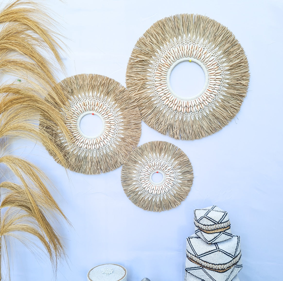 Set 3pcs Wall decor home decor wall plates wall hanging bedroom decor (50, 40, 30cm) Model 45