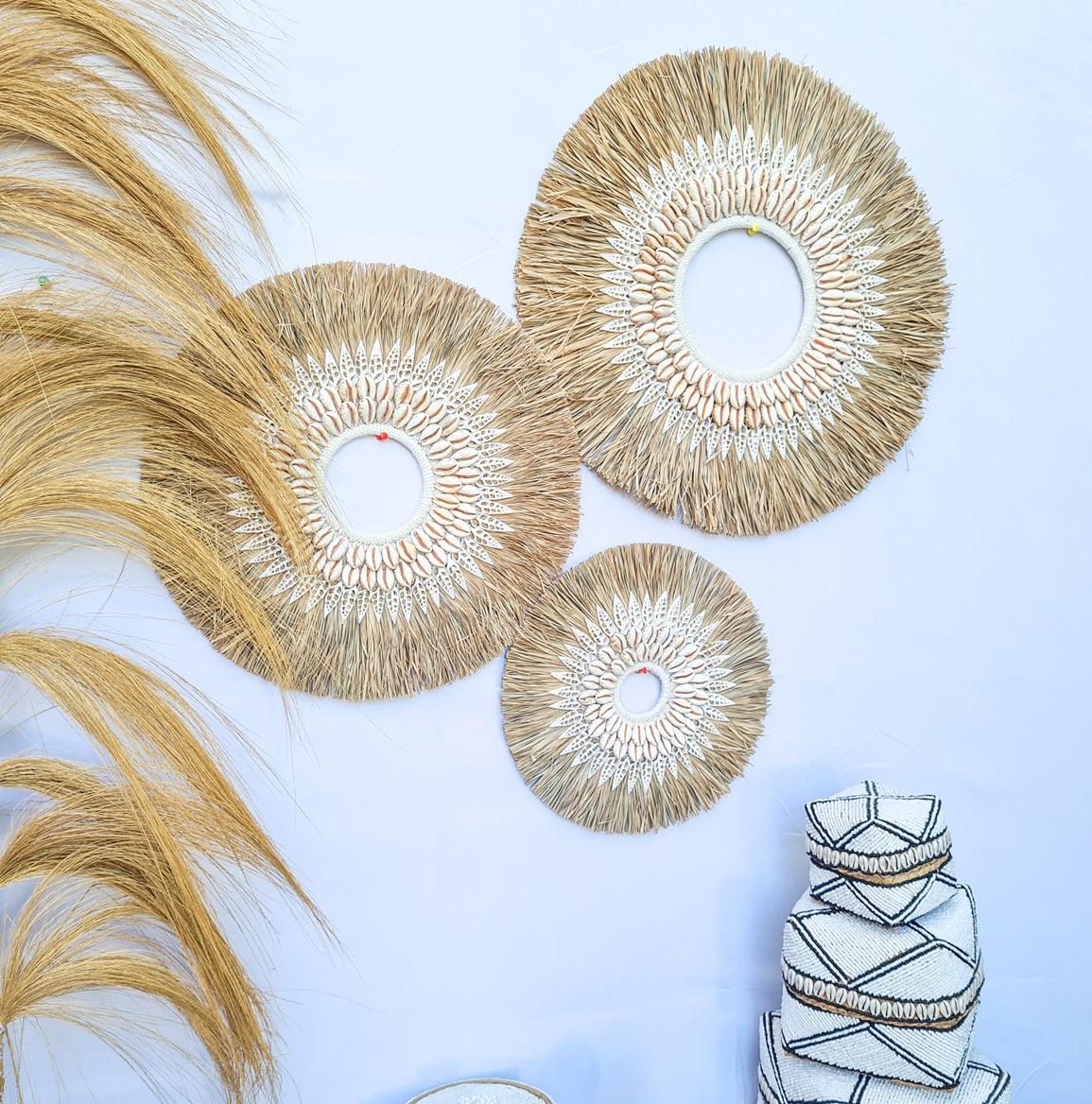 Set 3pcs Wall decor home decor wall plates wall hanging bedroom decor (50, 40, 30cm) Model 45