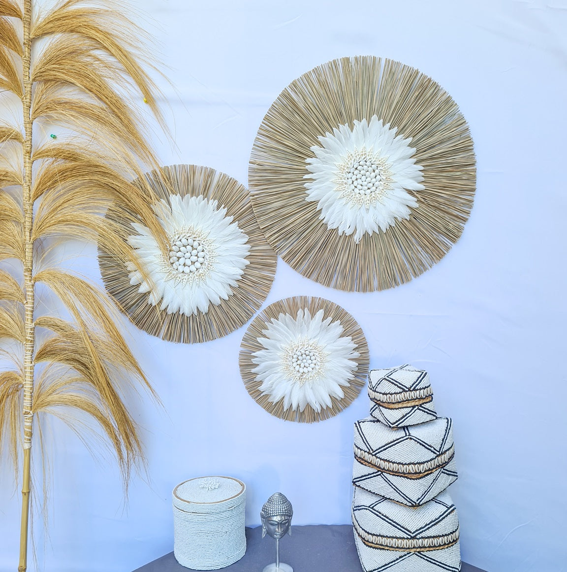 Set 3pcs Wall decor home decor wall plates wall hanging bedroom decor (50, 40, 30cm) Model 46