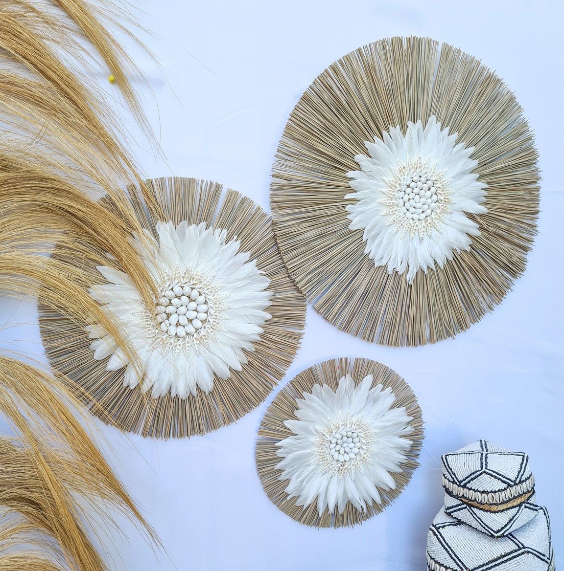 Set 3pcs Wall decor home decor wall plates wall hanging bedroom decor (50, 40, 30cm) Model 46