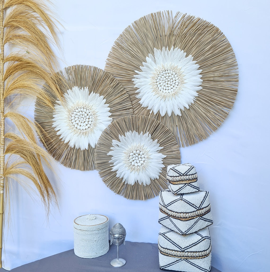 Set 3pcs Wall decor home decor wall plates wall hanging bedroom decor (50, 40, 30cm) Model 47
