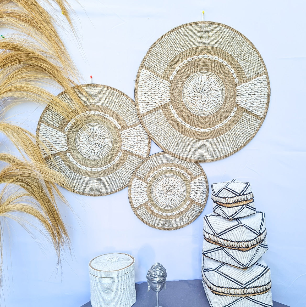 Set 3pcs Wall decor home decor wall plates wall hanging bedroom decor (50, 40, 30cm) Model 48