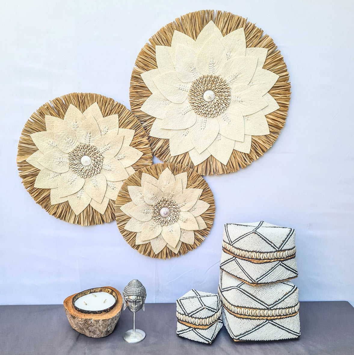 Set 3pcs Wall decor home decor wall plates wall hanging bedroom decor (50, 40, 30cm) Model 49