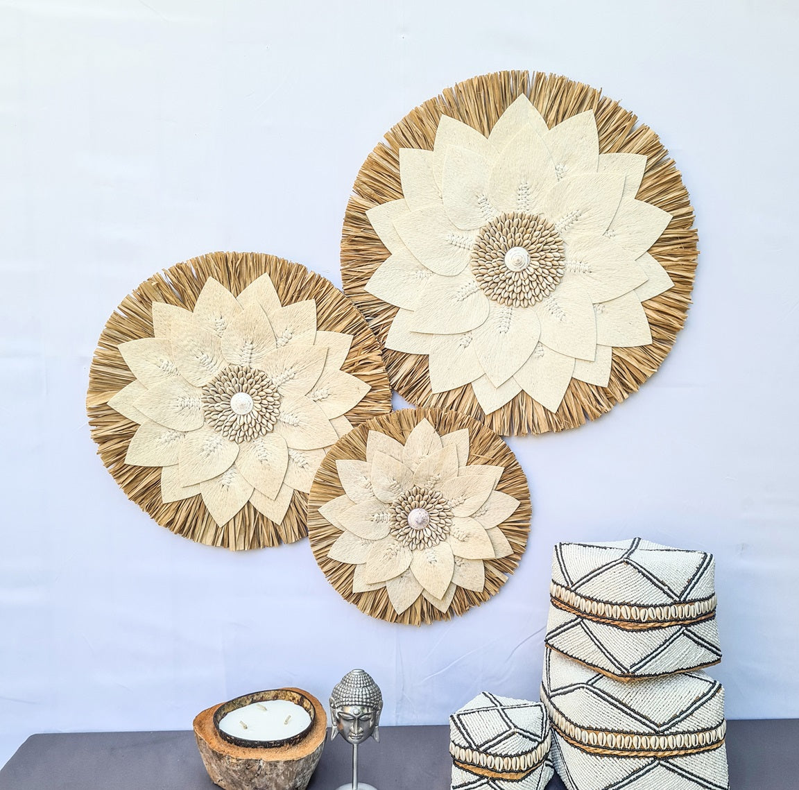 Set 3pcs Wall decor home decor wall plates wall hanging bedroom decor (50, 40, 30cm) Model 49