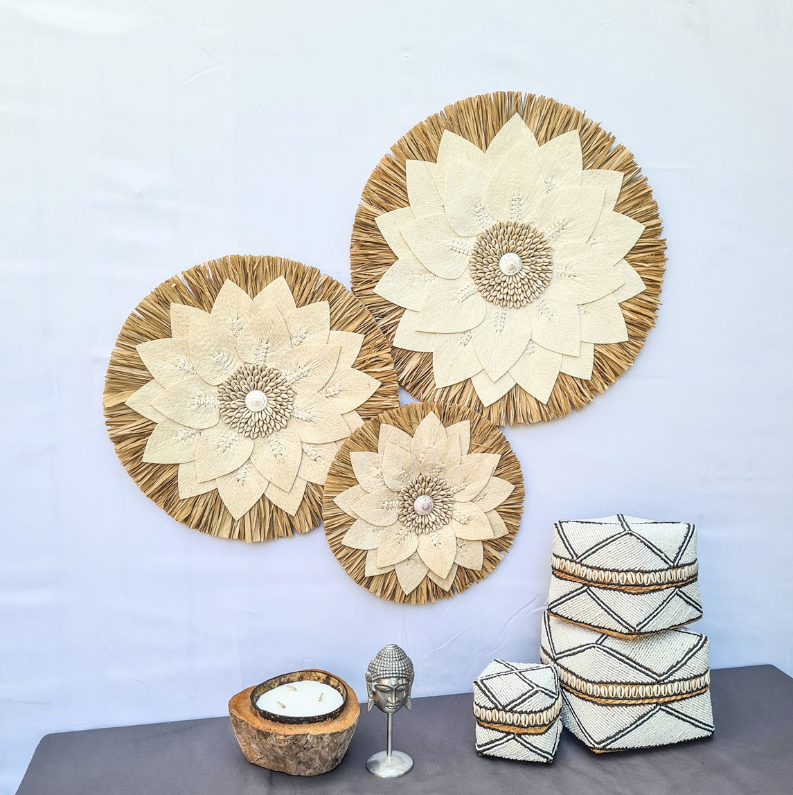 Set 3pcs Wall decor home decor wall plates wall hanging bedroom decor (50, 40, 30cm) Model 49