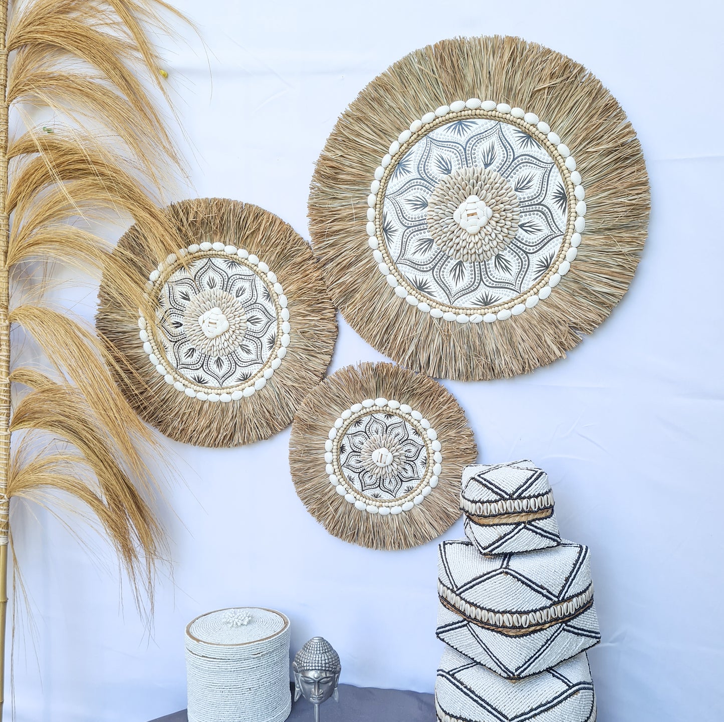 Set 3pcs Wall decor home decor wall plates wall hanging bedroom decor (50, 40, 30cm) Model 50