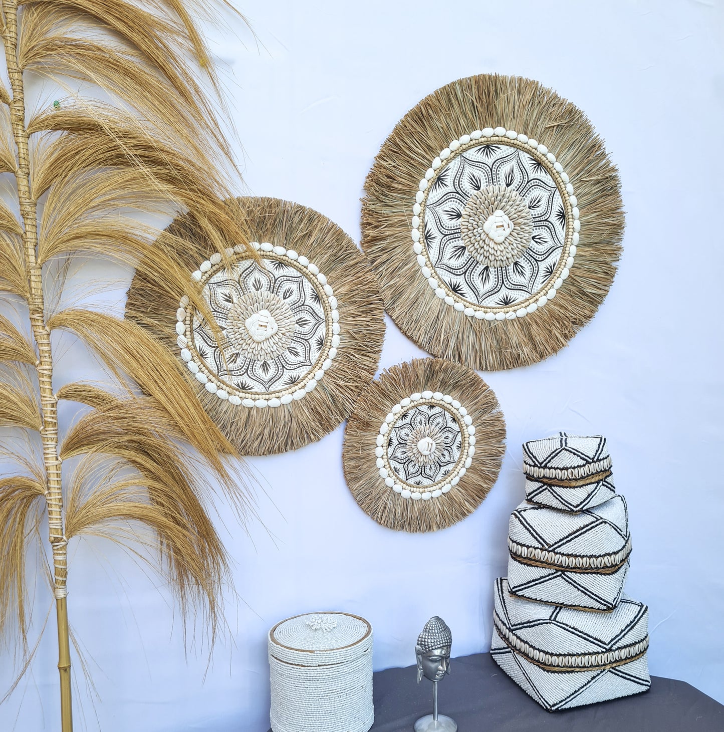 Set 3pcs Wall decor home decor wall plates wall hanging bedroom decor (50, 40, 30cm) Model 50