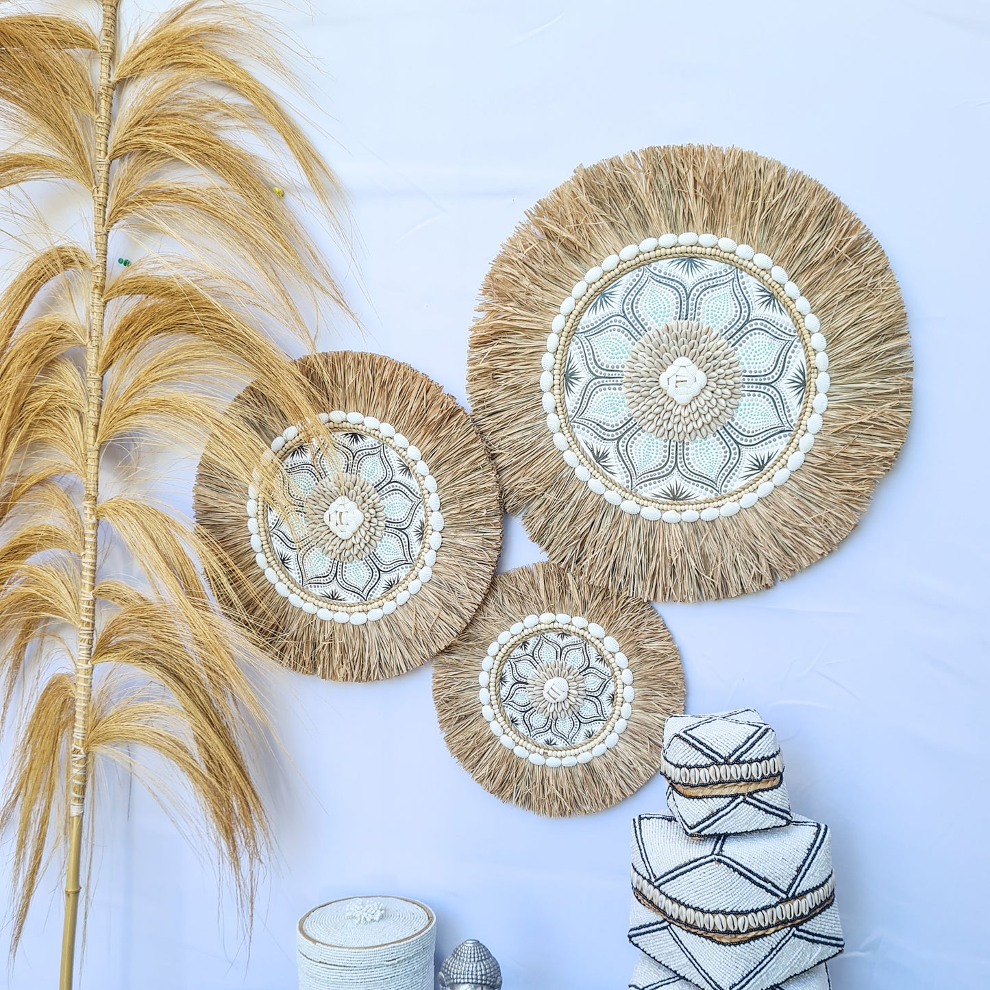 Set 3pcs Wall decor home decor wall plates wall hanging bedroom decor (50, 40, 30cm) Model 52
