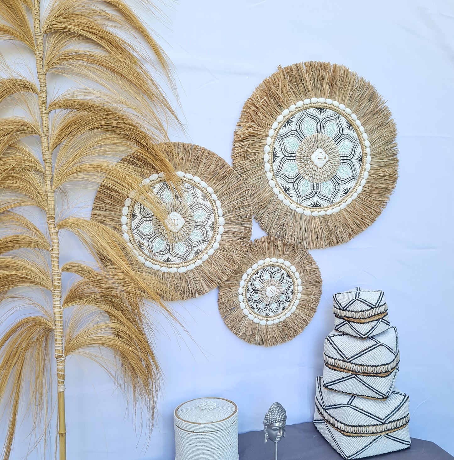 Set 3pcs Wall decor home decor wall plates wall hanging bedroom decor (50, 40, 30cm) Model 52