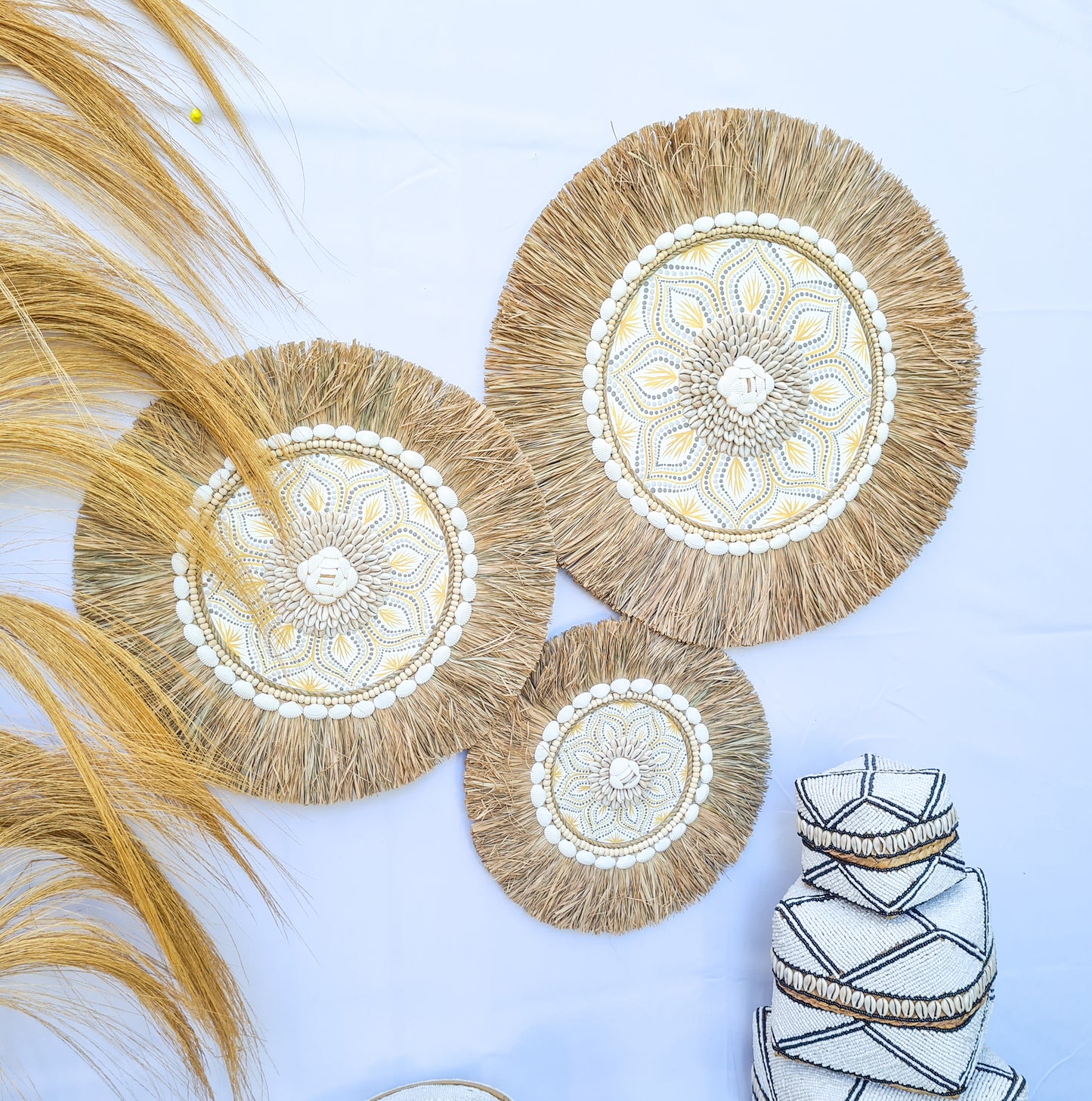 Set 3pcs Wall decor home decor wall plates wall hanging bedroom decor (50, 40, 30cm) Model 53