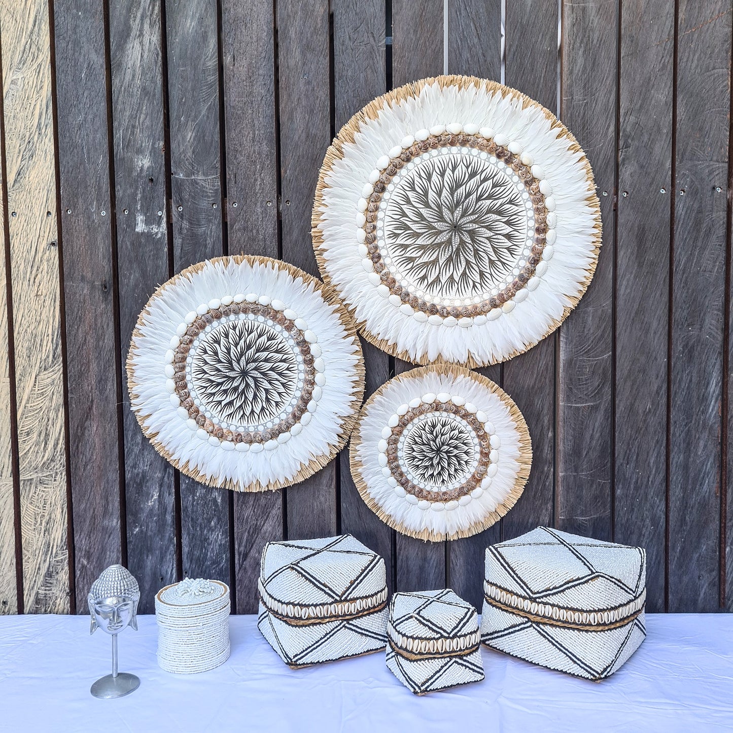 Set 3pcs Wall decor home decor wall plates wall hanging bedroom decor (50, 40, 30cm) Model 38