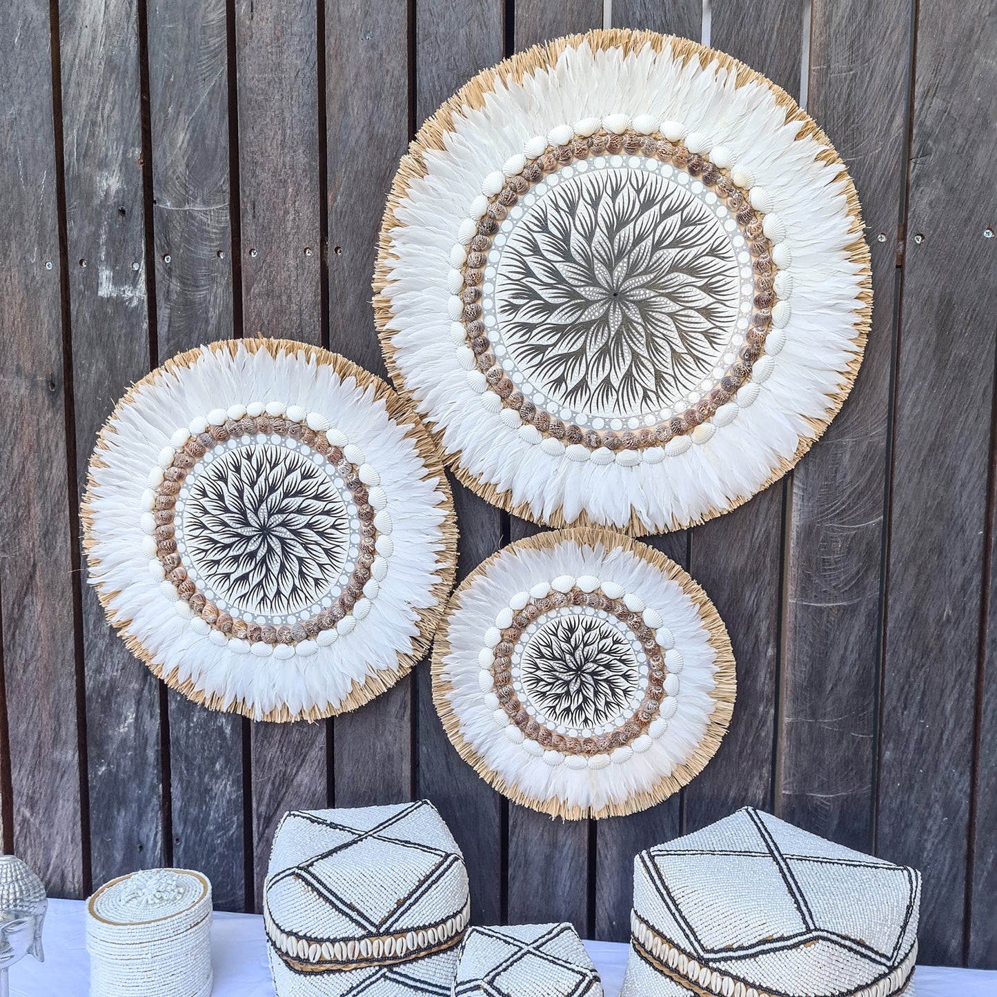 Set 3pcs Wall decor home decor wall plates wall hanging bedroom decor (50, 40, 30cm) Model 38